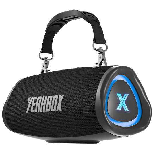 YEAHBOX Sonic Boom POP Bluetooth Speaker, 50W 1.1-Channel Bass System, Racetrack Woofer speaker