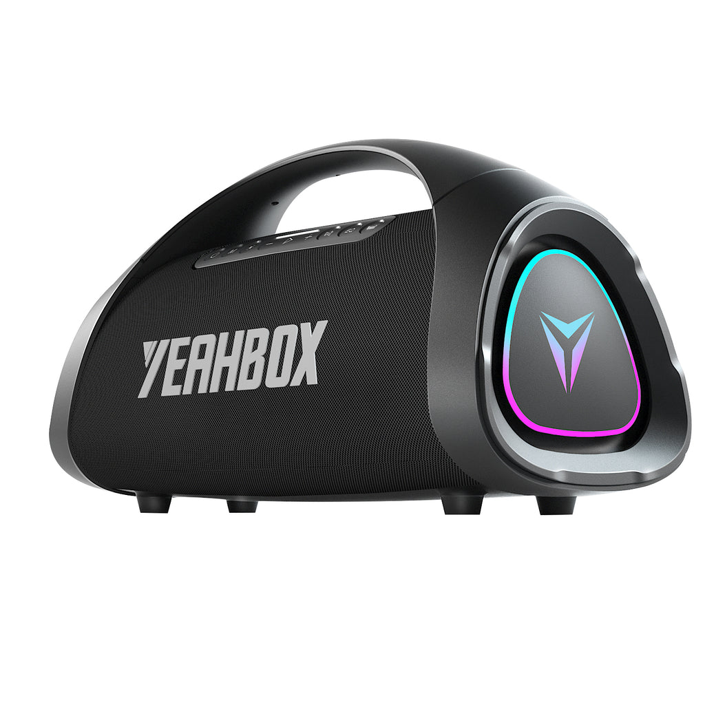 YEAHBOX Sonsic Boom MAX 蓝牙音箱带三频低音炮 - 超重低音桌面户外高端一键式BASS音响系统