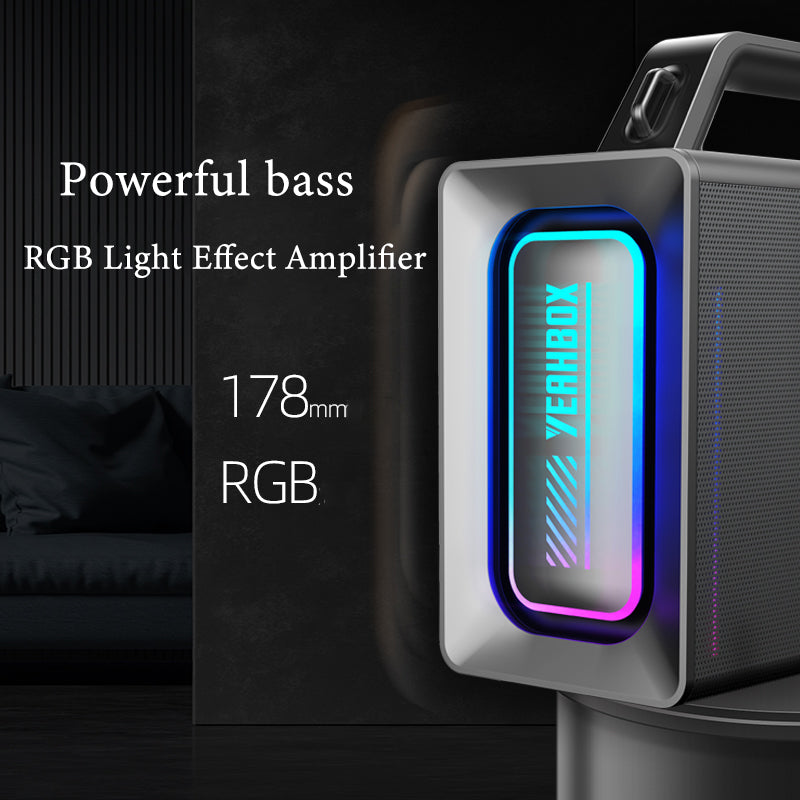 YEAHBOX Thunder 500 蓝牙音箱，带直播和卡拉 OK 声卡，一体式 - 高端户外音响系统