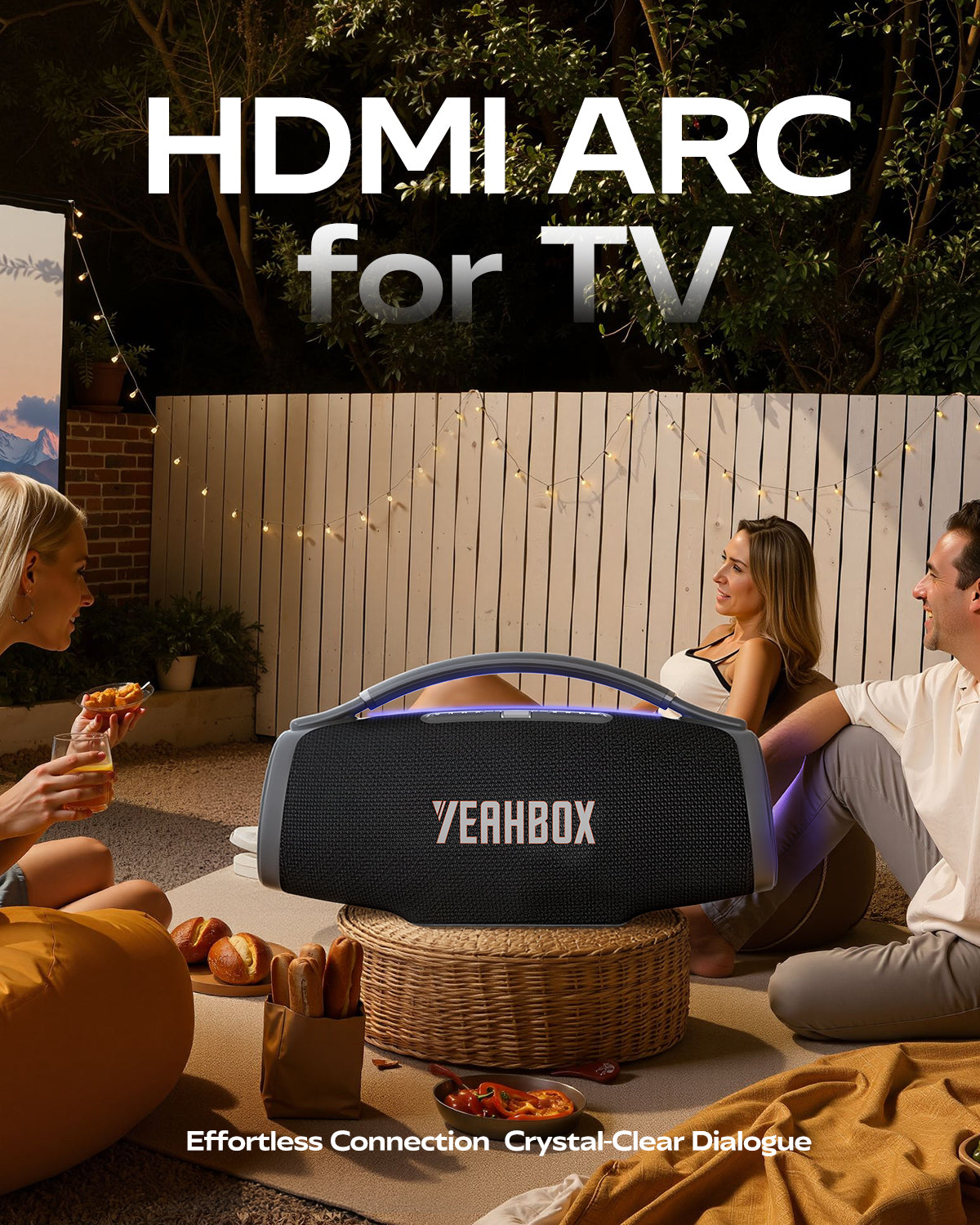 YEAHBOX Sonic Boom Ultra Portable Bluetooth Party Speaker, 320W Rated / 500W Peak