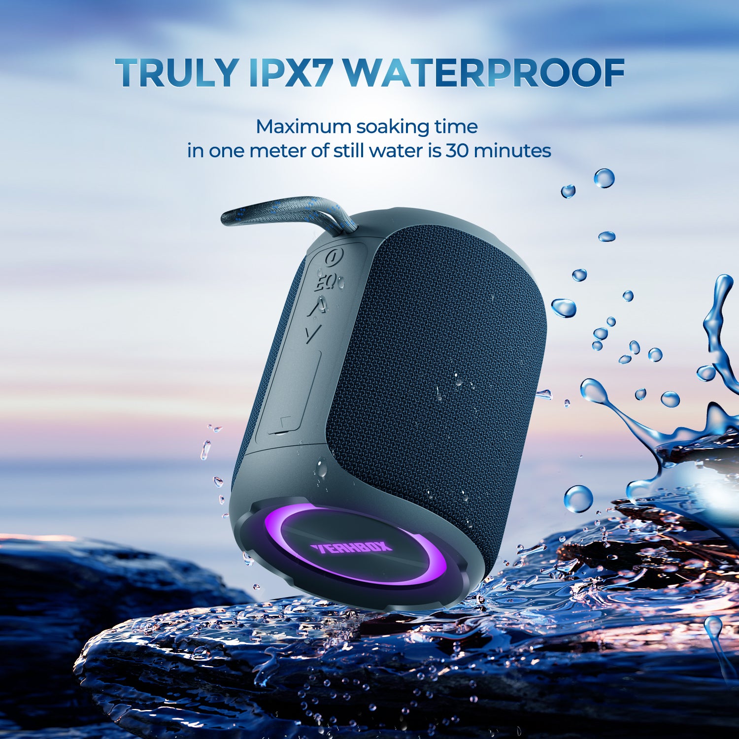 YEAHBOX A8 outdoor portable 40W waterproof Bluetooth  speaker subwoofer with high volume and mini sound system