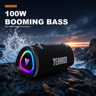 Sonic Boom 100W rated output and bass performance