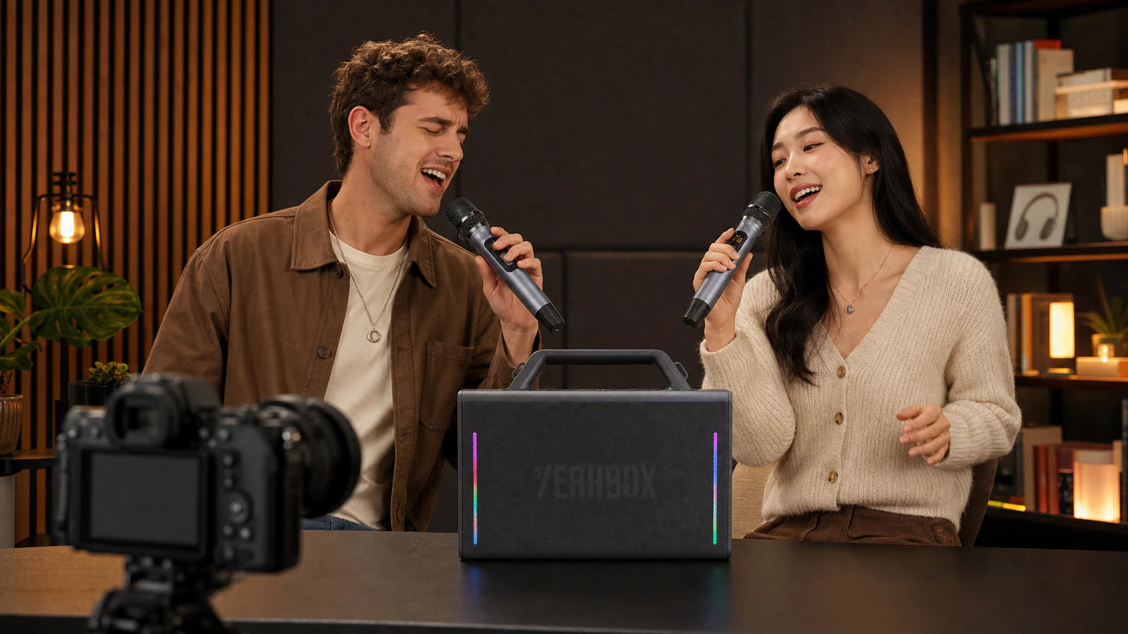Thunder 500 supporting a focused evening karaoke and livestream session